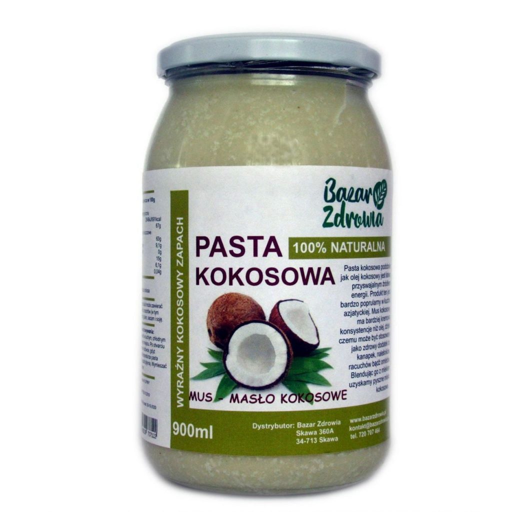 Pasta kokosowa 900g BAZAR ZDROWIA + GRATIS - Bazar Zdrowia